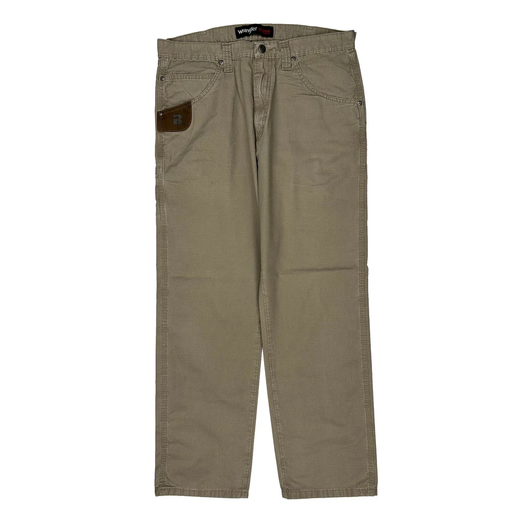 Wrangler Cargo Trousers - 34W 31L Beige Cotton - Image 2