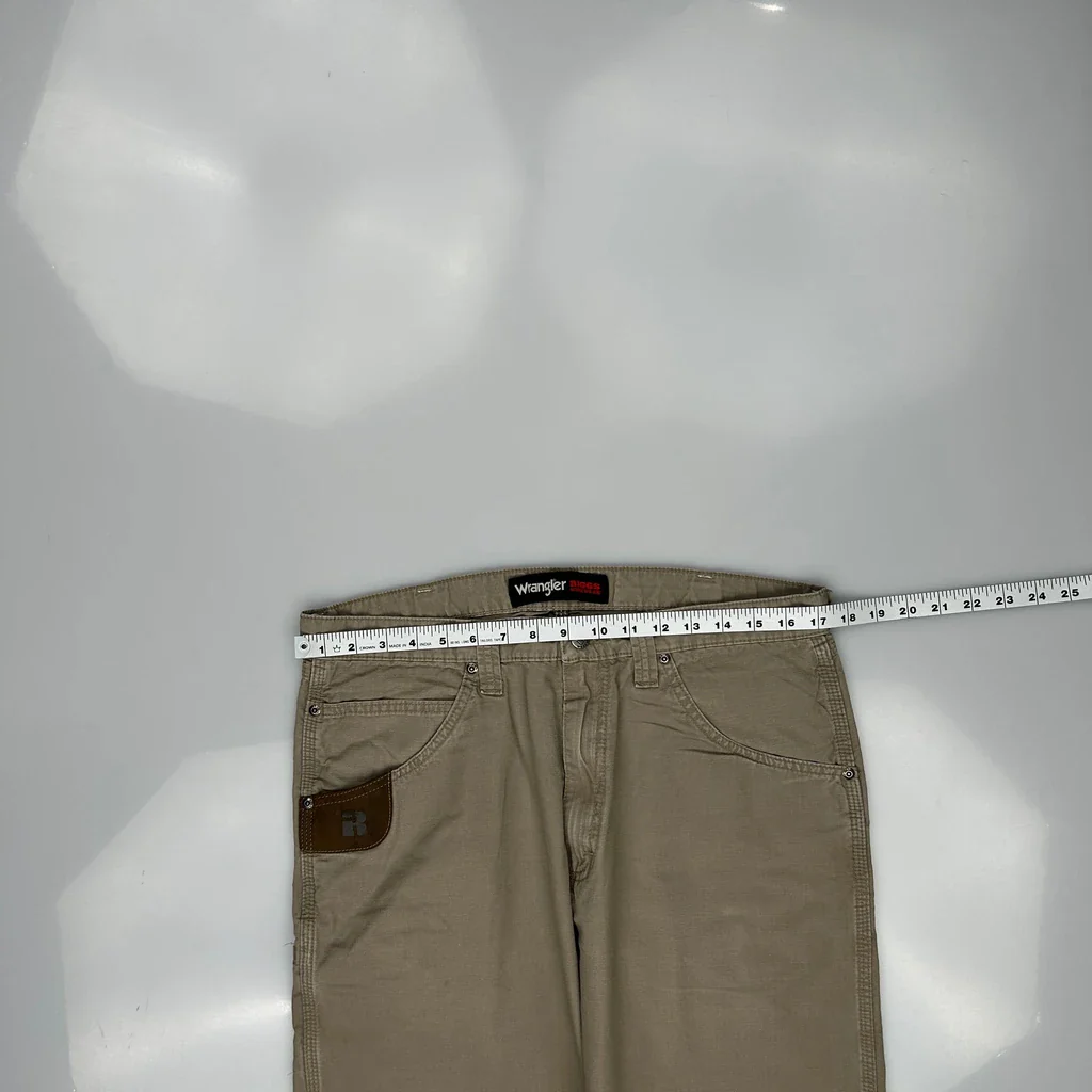 Wrangler Cargo Trousers - 34W 31L Beige Cotton - Image 3