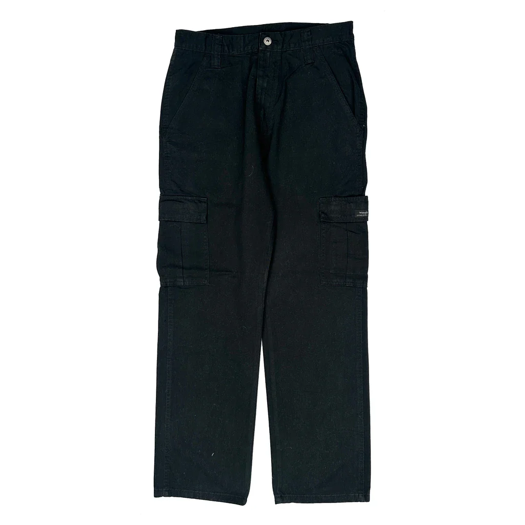Wrangler Cargo Trousers - 30W 30L Black Cotton - Image 2