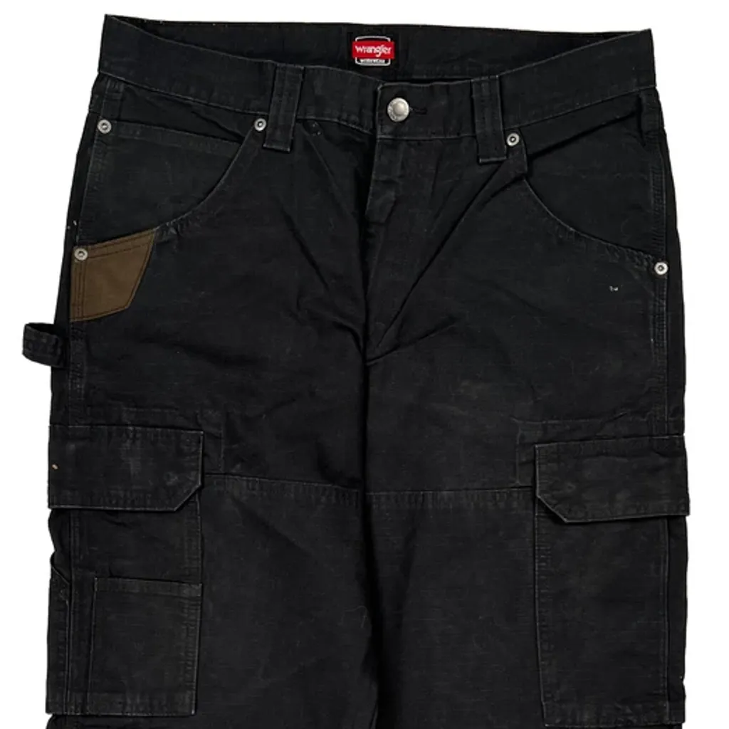 Wrangler Cargo Trousers - 32W 30L Black Cotton - Image 10