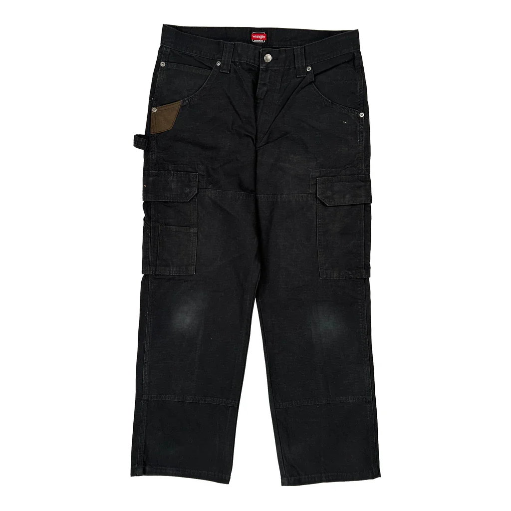 Wrangler Cargo Trousers - 32W 30L Black Cotton - Image 2