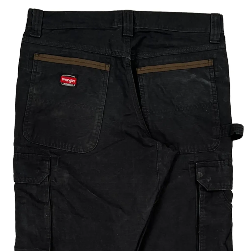 Wrangler Cargo Trousers - 32W 30L Black Cotton - Image 8