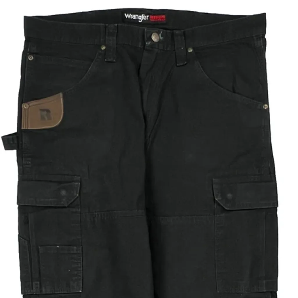 Wrangler Cargo Trousers - 34W 32L Black Cotton - Image 9