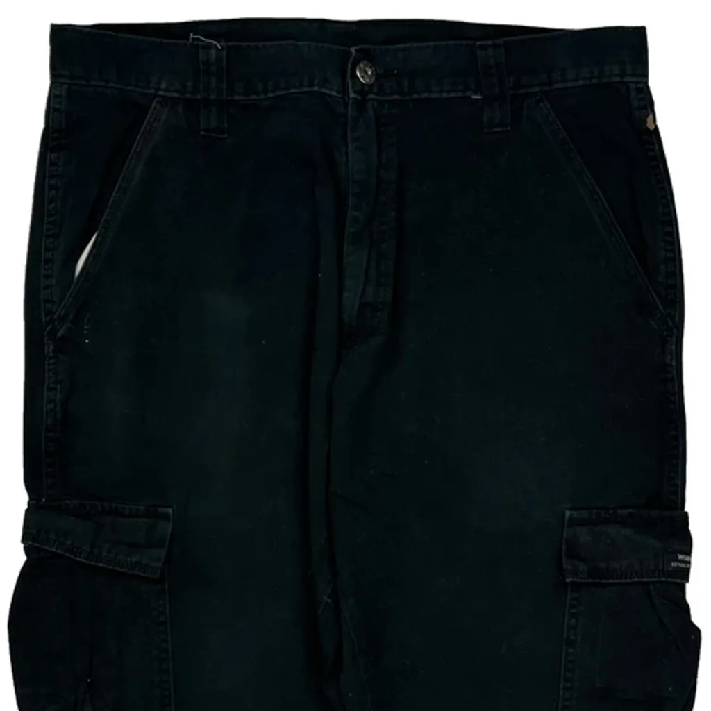 Wrangler Cargo Trousers - 34W 29L Black Cotton - Image 9