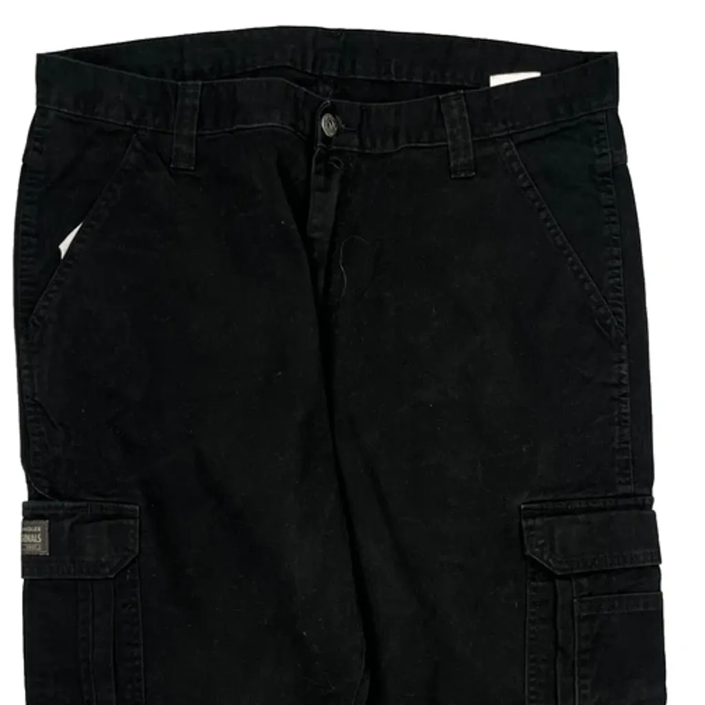 Wrangler Cargo Trousers - 36W 29L Black Cotton - Image 10