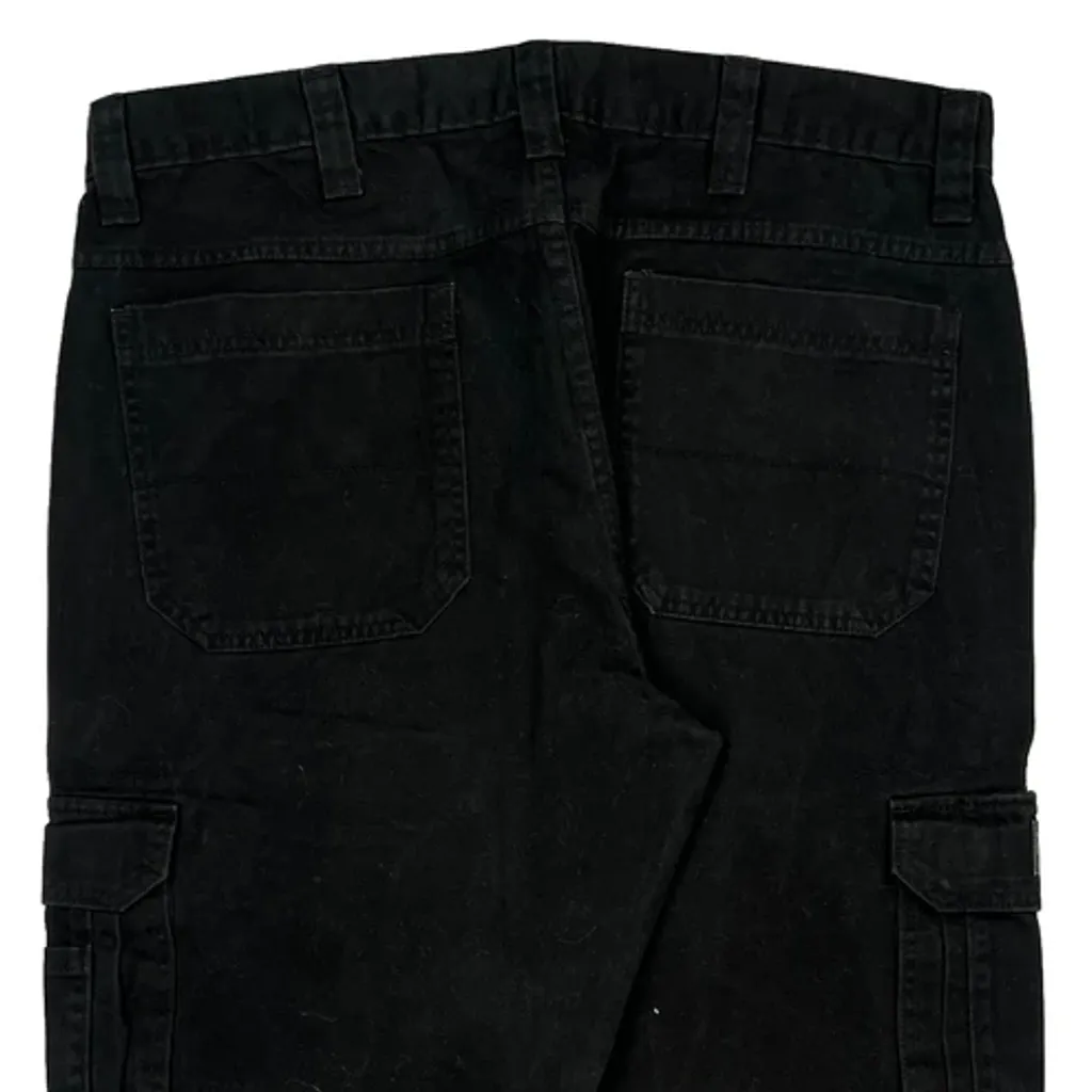 Wrangler Cargo Trousers - 36W 29L Black Cotton - Image 7