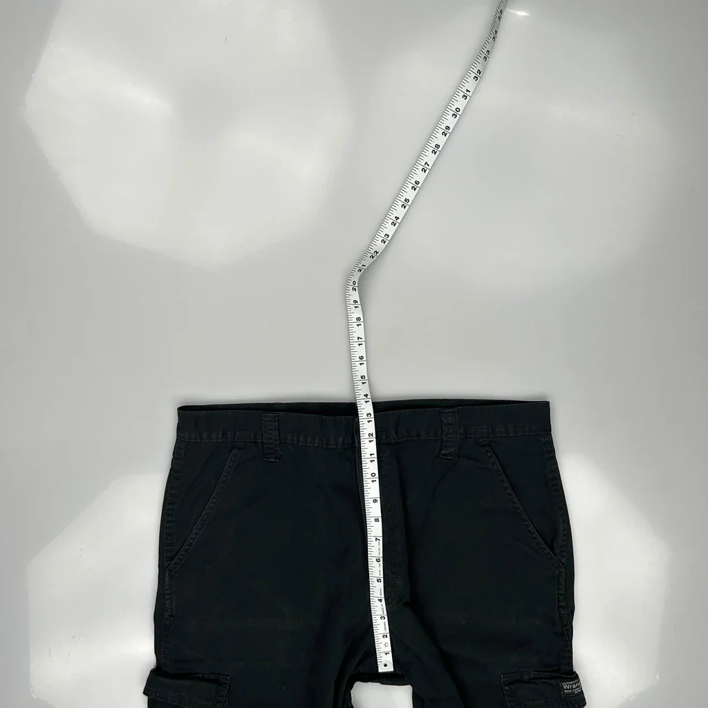 Wrangler Cargo Trousers - 38W 29L Black Cotton - Image 4