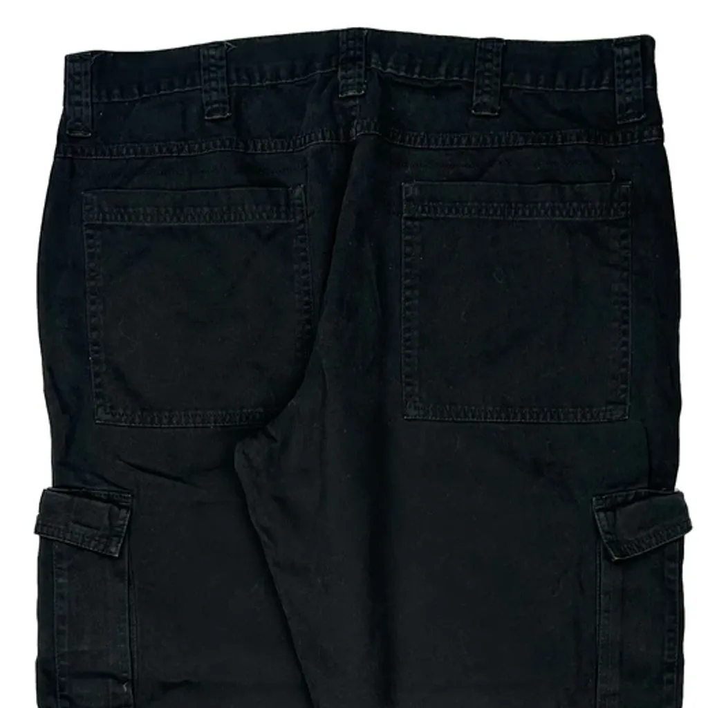 Wrangler Cargo Trousers - 38W 29L Black Cotton - Image 9