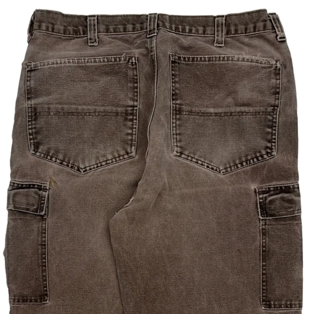 Wrangler Cargo Trousers - 34W 27L Brown Cotton - Image 7