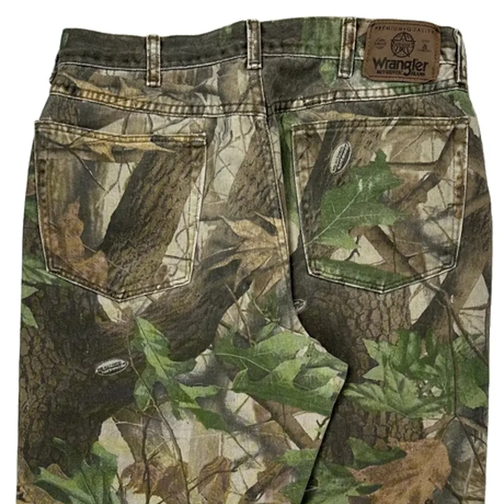 Wrangler Camo Cargo Trousers - 31W 30L Camo Cotton - Image 7