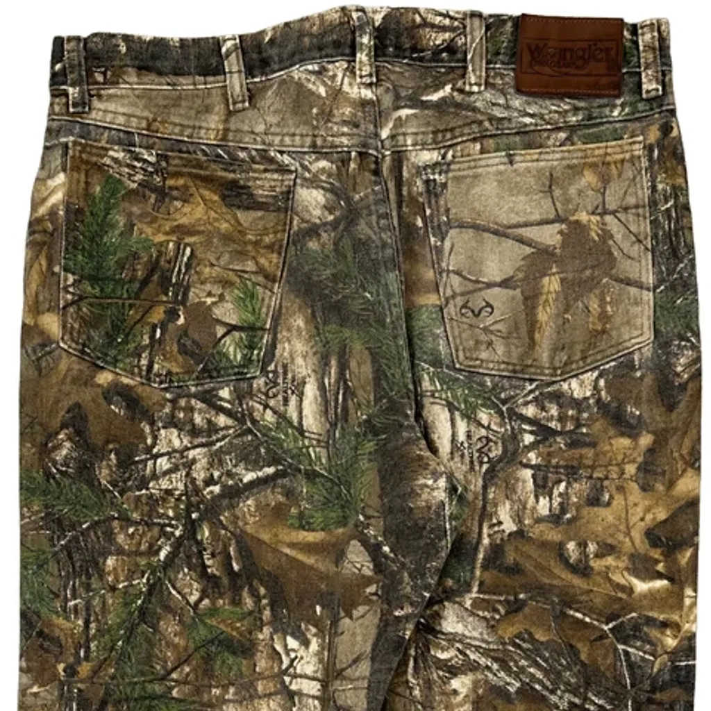 Wrangler Camo Cargo Trousers - 34W 30L Camo Cotton - Image 7