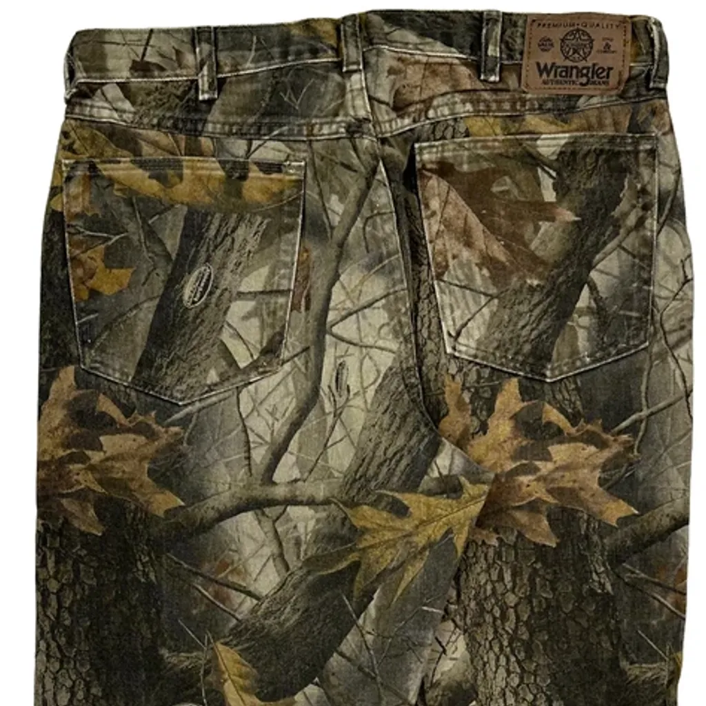 Wrangler Camo Cargo Trousers - 34W 30L Camo Cotton - Image 7