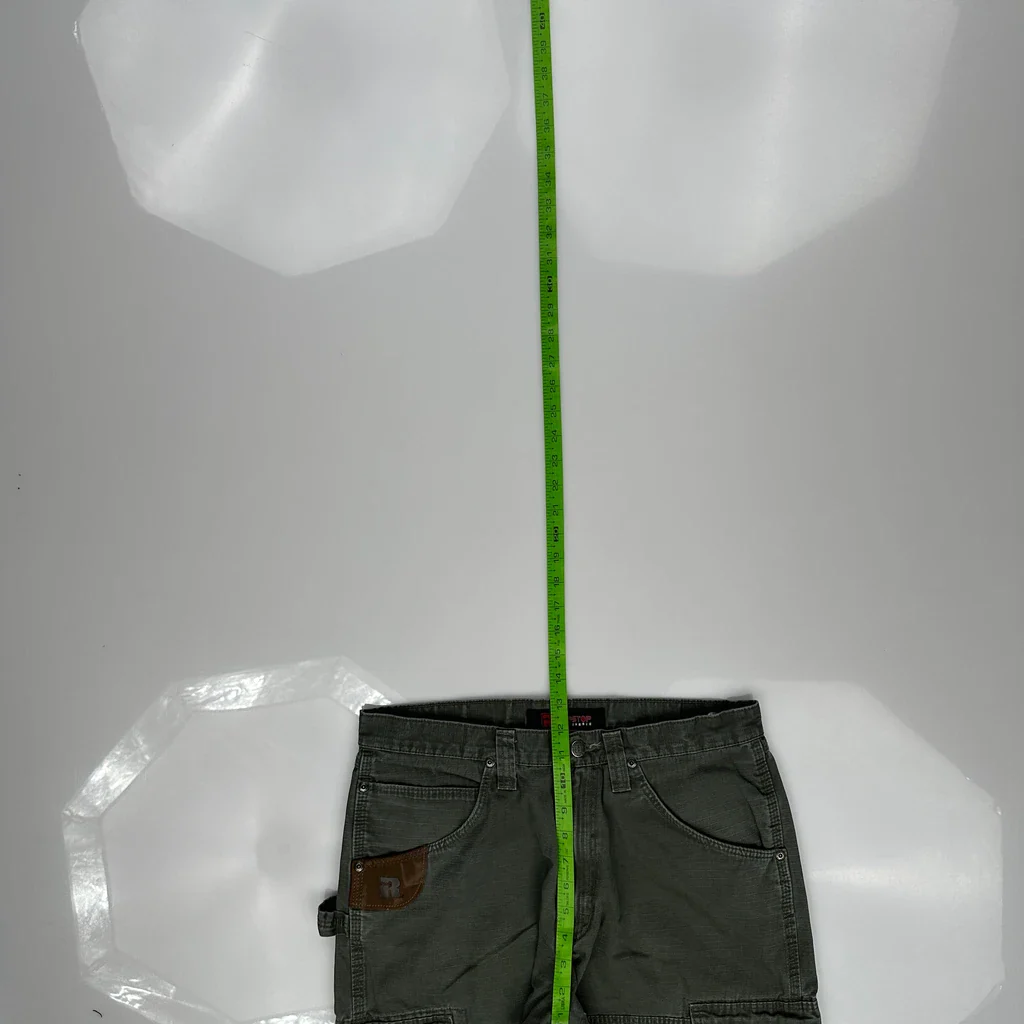 Wrangler Double Knee Cargo Trousers - 32W 30L Green Cotton - Image 4