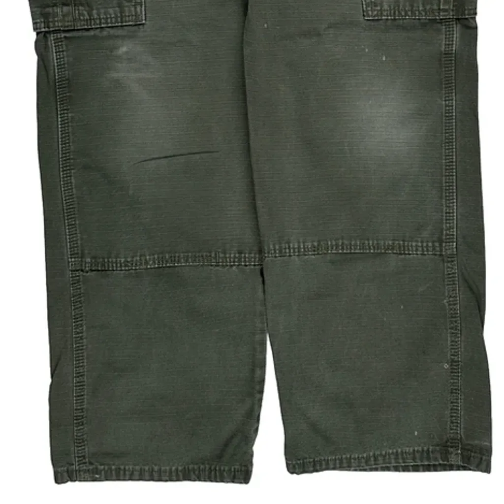 Wrangler Double Knee Cargo Trousers - 32W 30L Green Cotton - Image 9