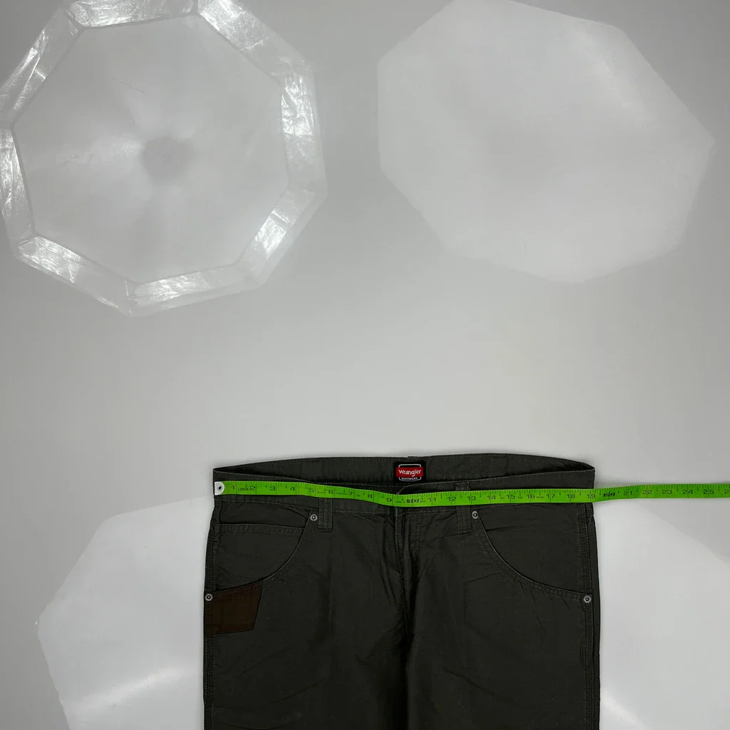 Wrangler Cargo Trousers - 38W 29L Green Cotton - Image 3