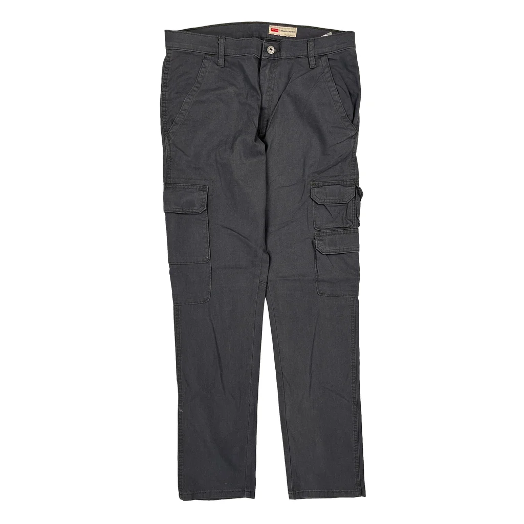 Wrangler Cargo Trousers - 32W 31L Grey Cotton - Image 2