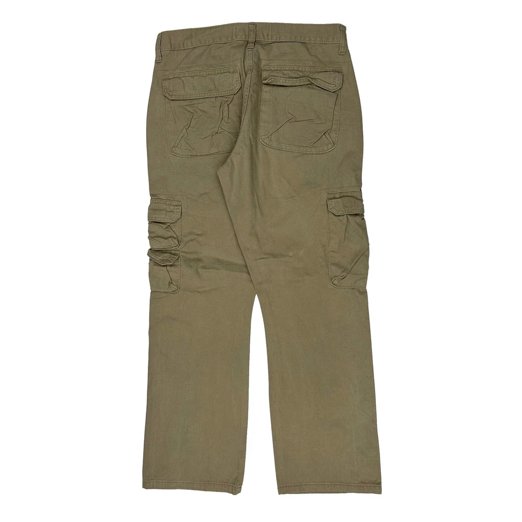 Wrangler Cargo Trousers - 32W 30L Khaki Cotton