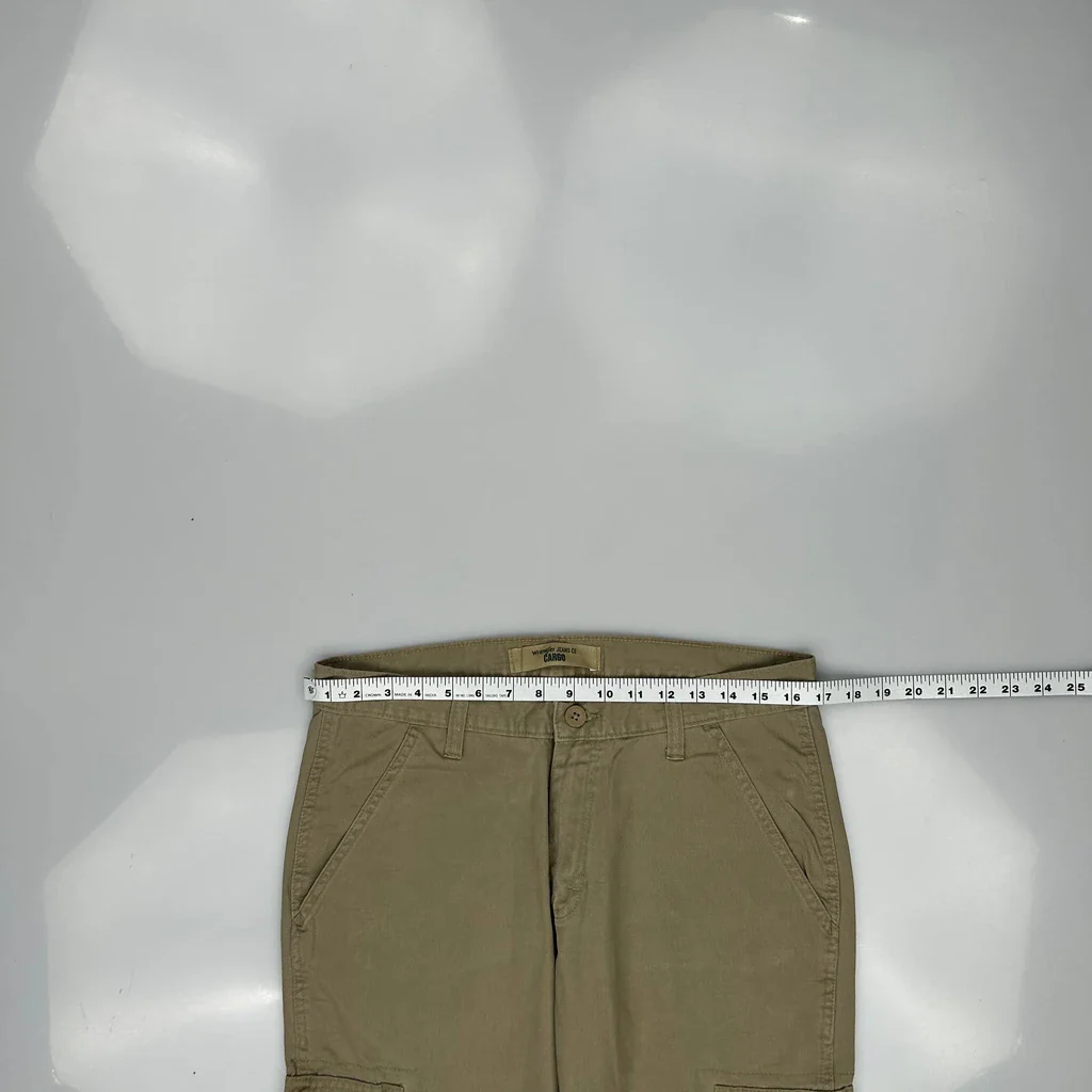 Wrangler Cargo Trousers - 32W 30L Khaki Cotton - Image 3