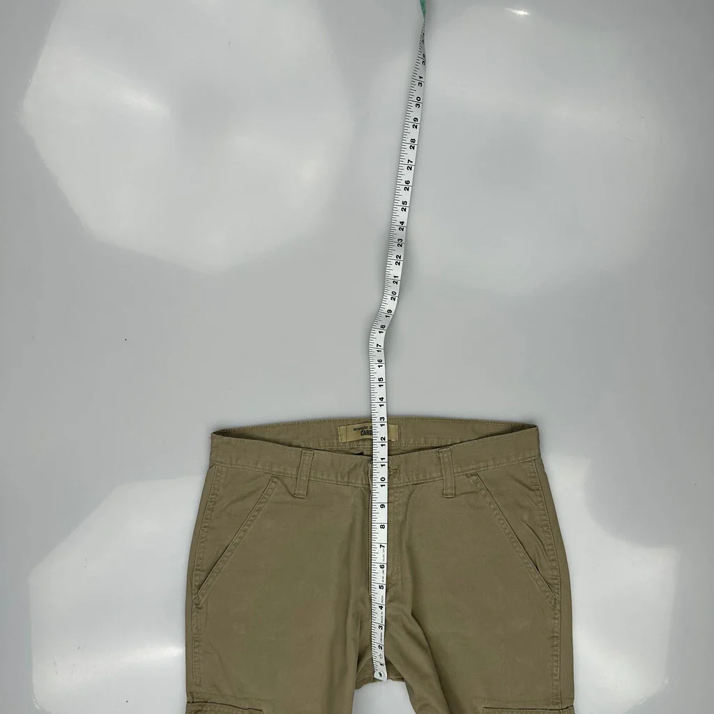 Wrangler Cargo Trousers - 32W 30L Khaki Cotton - Image 4