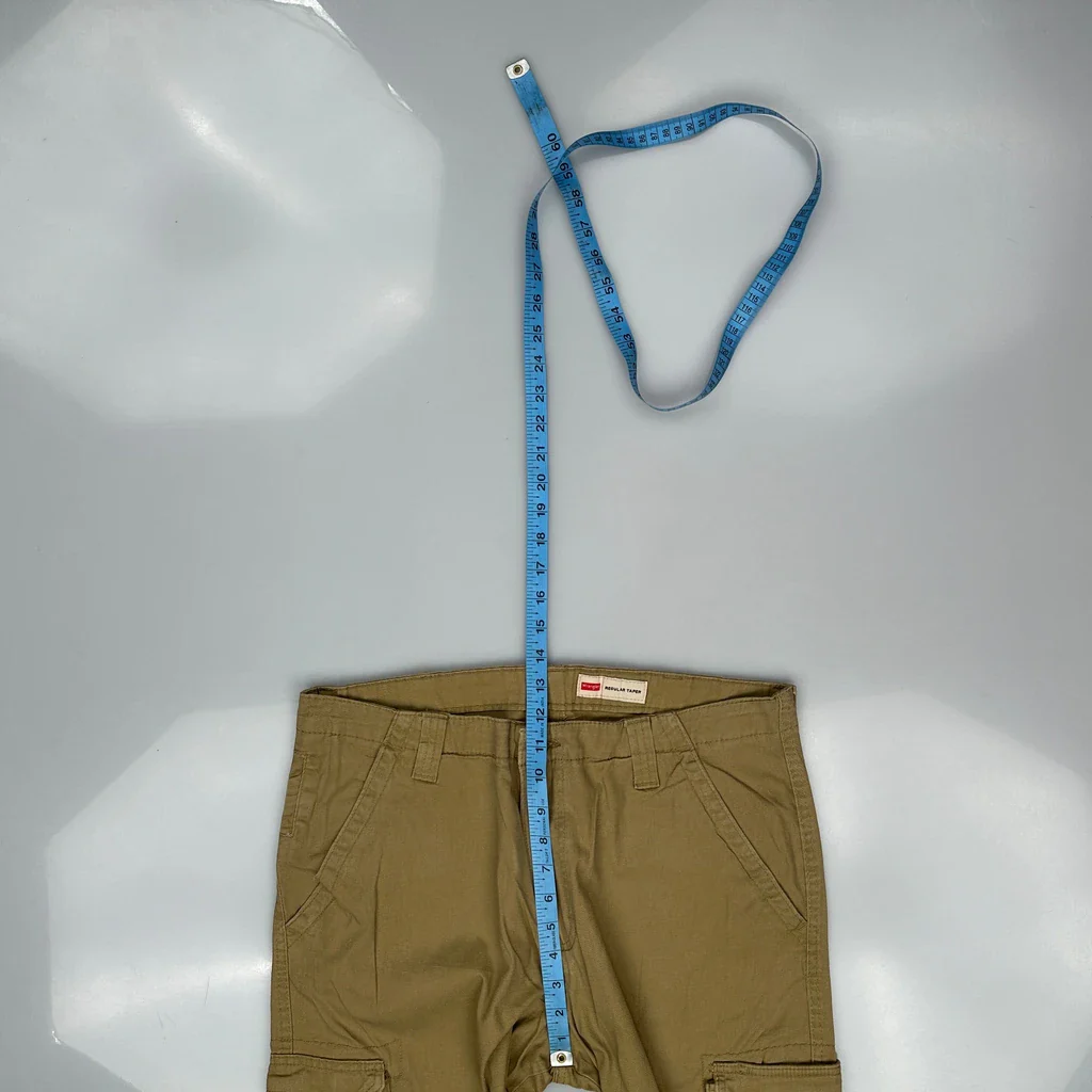Wrangler Cargo Trousers - 32W 30L Khaki Cotton - Image 4