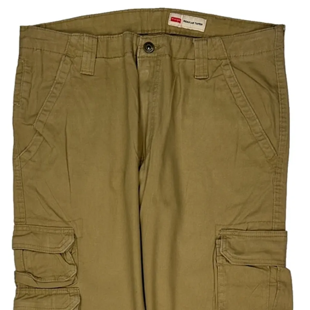 Wrangler Cargo Trousers - 32W 30L Khaki Cotton - Image 9