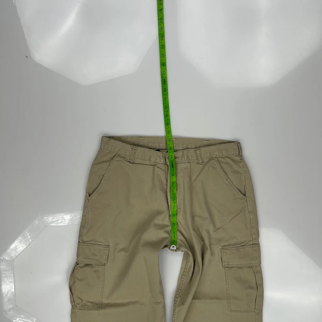 Wrangler Cargo Trousers - 33W 29L Khaki Cotton - Image 4