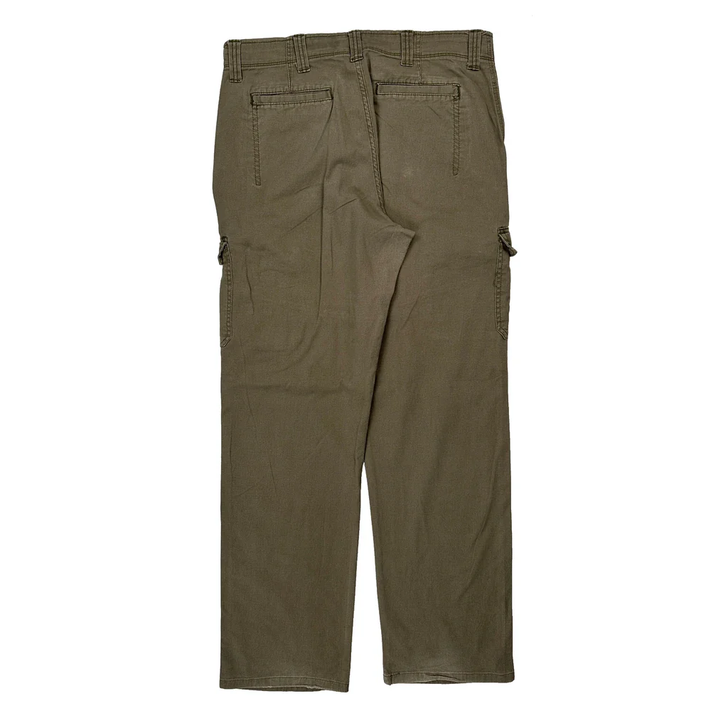 Wrangler Cargo Trousers - 33W 32L Khaki Cotton