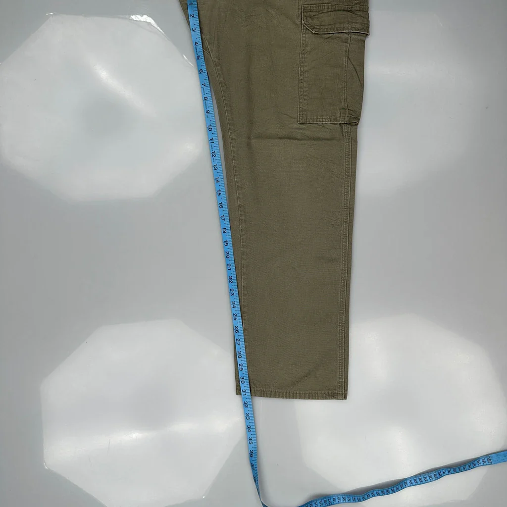 Wrangler Cargo Trousers - 36W 31L Khaki Cotton - Image 5