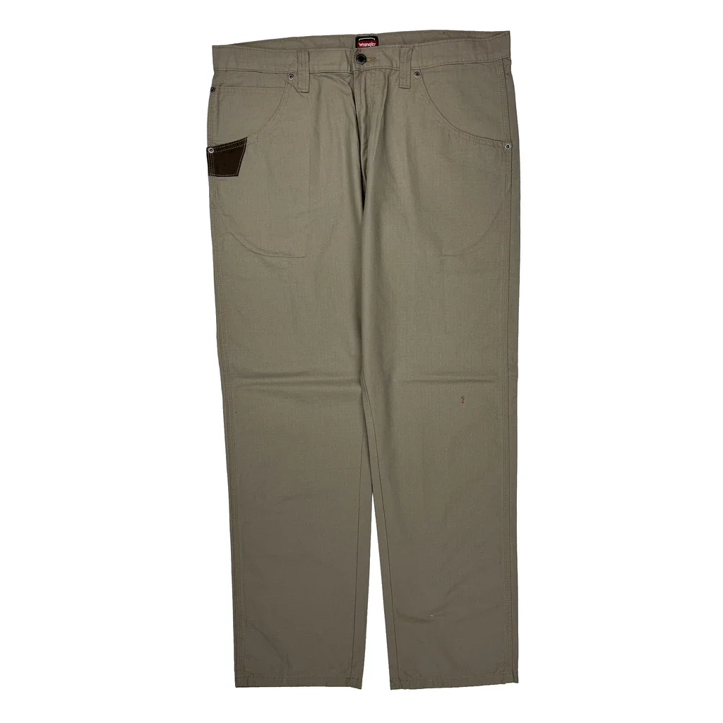 Wrangler Cargo Trousers - 38W 32L Khaki Cotton - Image 2