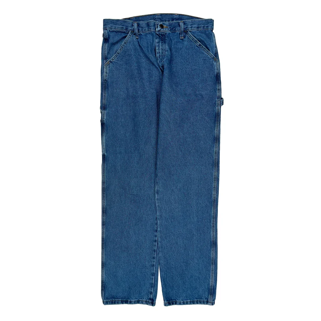 Wrangler Carpenter Jeans - 33W 34L Blue Cotton - Image 2