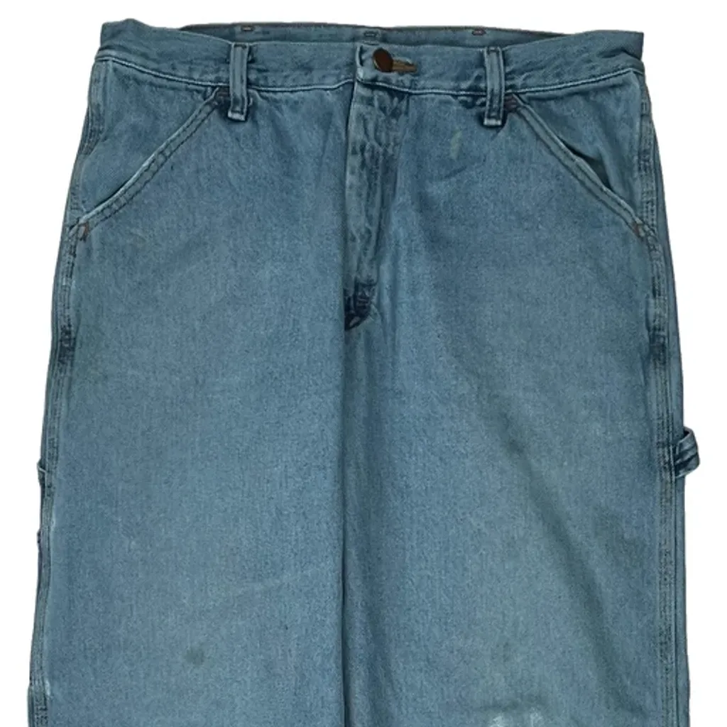 Wrangler Carpenter Jeans - 33W 30L Blue Cotton - Image 10