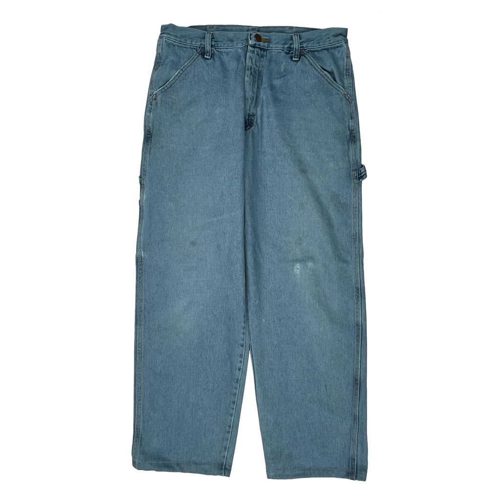Wrangler Carpenter Jeans - 33W 30L Blue Cotton - Image 2