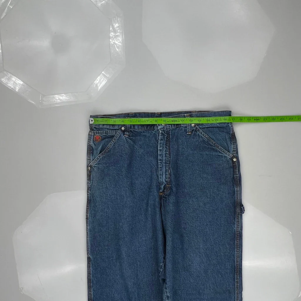 Wrangler Carpenter Jeans - 34W 36L Blue Cotton - Image 3