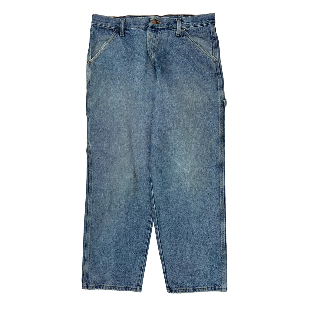 Wrangler Carpenter Jeans - 34W 30L Blue Cotton - Image 2
