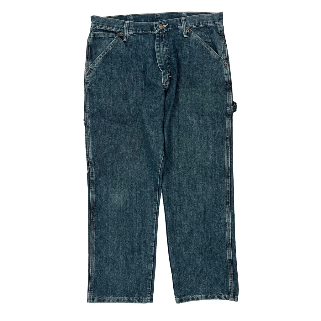 Wrangler Carpenter Jeans - 34W 29L Blue Cotton - Image 2