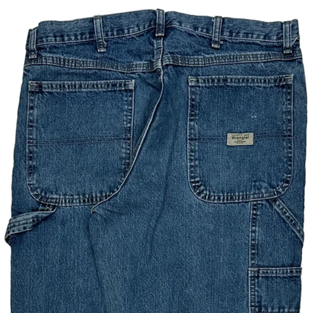 Wrangler Carpenter Jeans - 34W 31L Blue Cotton - Image 8