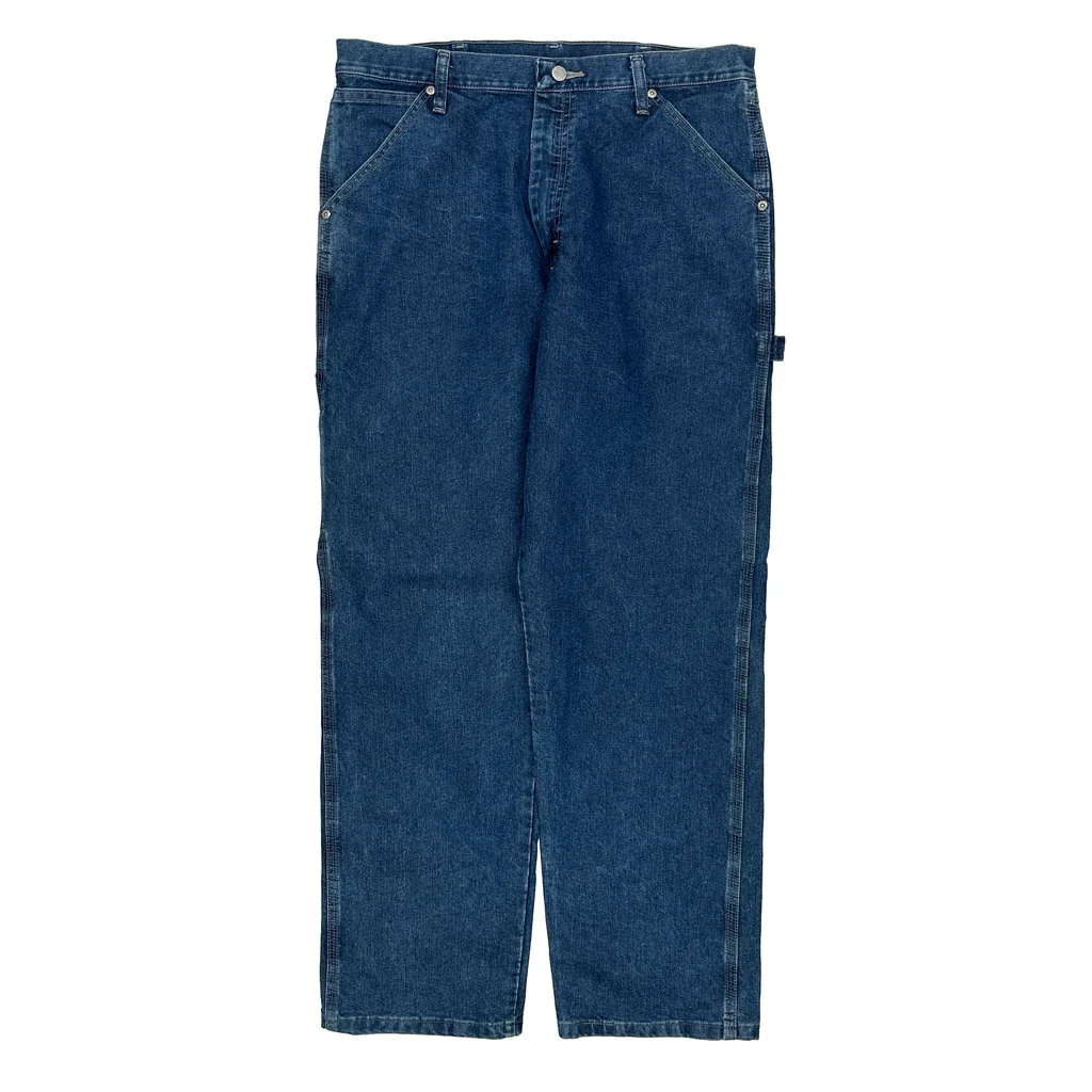 Wrangler Carpenter Jeans - 34W 32L Blue Cotton - Image 2