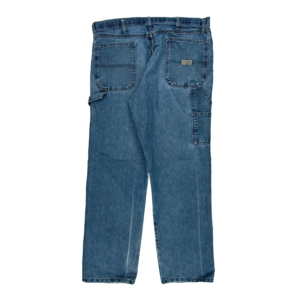 Wrangler Carpenter Jeans - 35W 32L Blue Cotton Blend