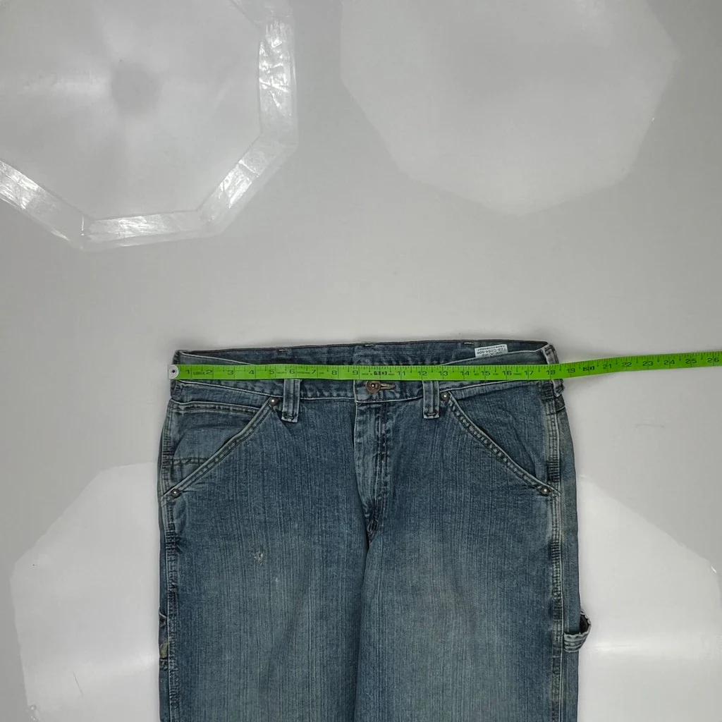 Wrangler Carpenter Jeans - 36W 32L Blue Cotton - Image 3