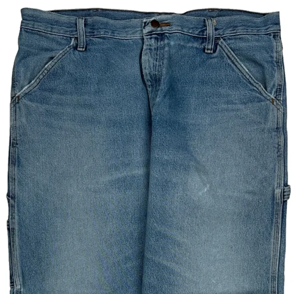 Wrangler Carpenter Jeans - 36W 28L Blue Cotton - Image 9