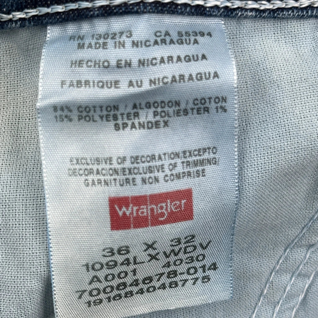 Wrangler Carpenter Jeans - 36W 32L Blue Cotton - Image 6
