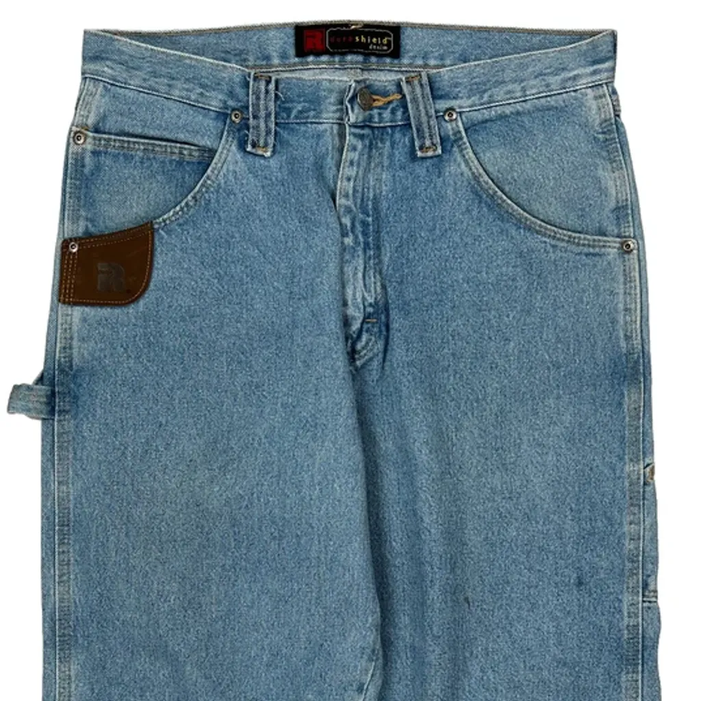 Wrangler Carpenter Jeans - 32W 30L Light Wash Denim - Image 9
