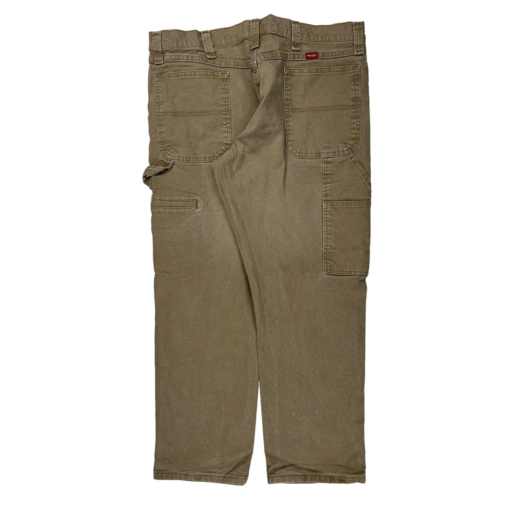 Wrangler Carpenter Pants - 36W 30L Brown Cotton