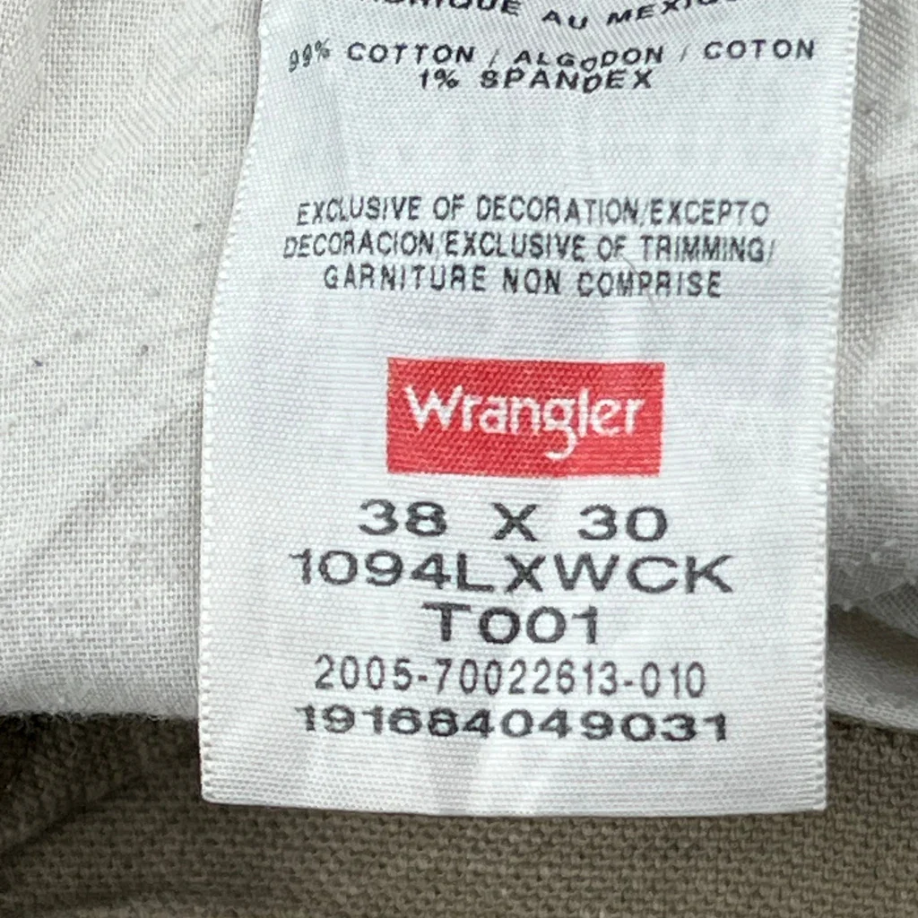 Wrangler Carpenter Pants - 36W 30L Brown Cotton - Image 6
