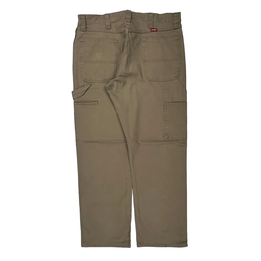 Wrangler Carpenter Pants - 35W 30L Khaki Cotton