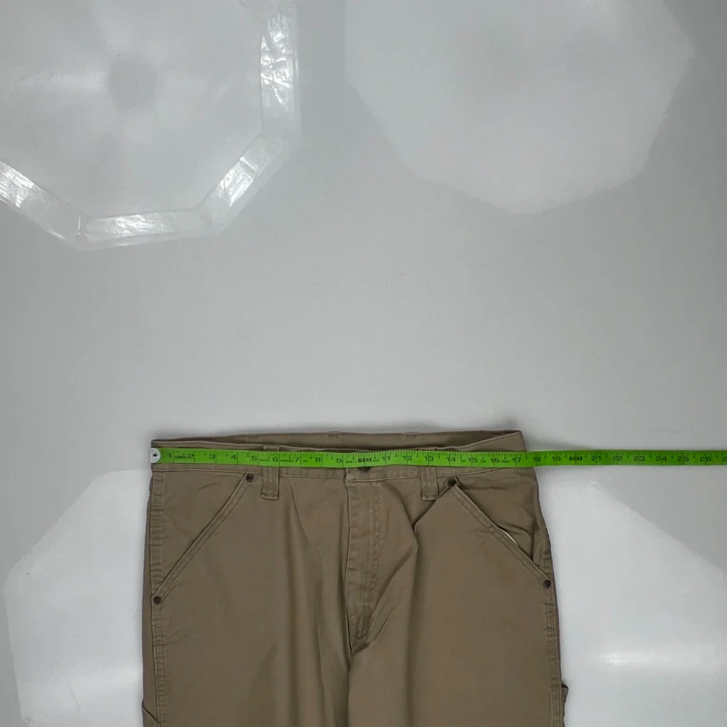 Wrangler Carpenter Pants - 35W 30L Khaki Cotton - Image 3
