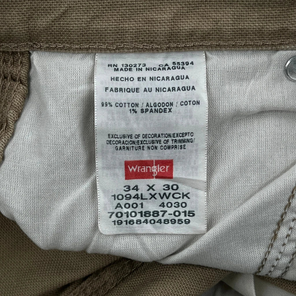 Wrangler Carpenter Pants - 35W 30L Khaki Cotton - Image 6