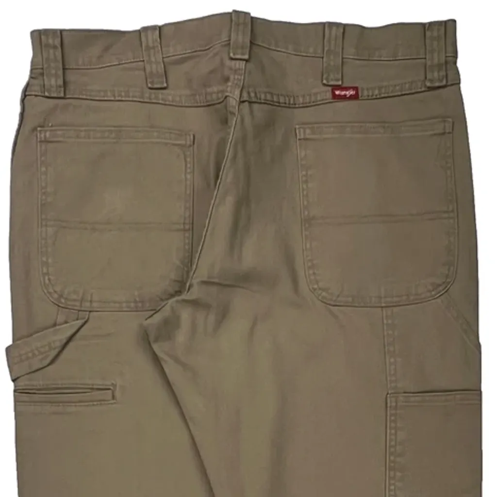 Wrangler Carpenter Pants - 35W 30L Khaki Cotton - Image 7