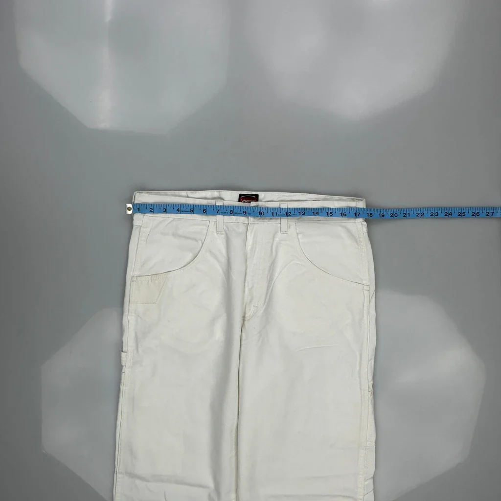 Wrangler Carpenter Pants - 33W 34L White Cotton Blend - Image 3