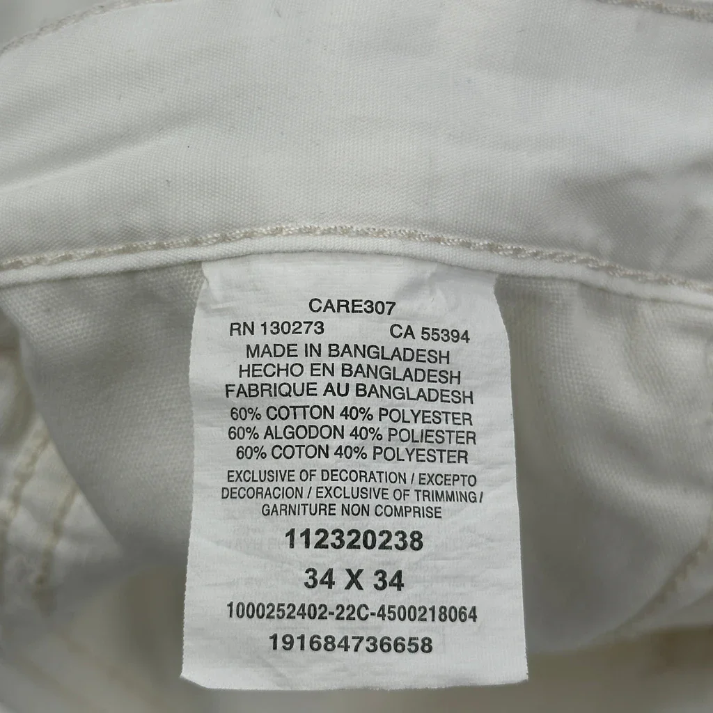 Wrangler Carpenter Pants - 33W 34L White Cotton Blend - Image 6